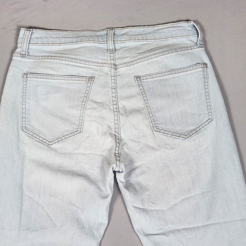 GAP Denim Bootcut Jeans Womens 6 Petite 28x28 Light Wash Raw Hem Stretch - Picture 4 of 10